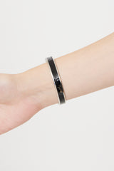 Hermès Black Enamel Caleche Bracelet
