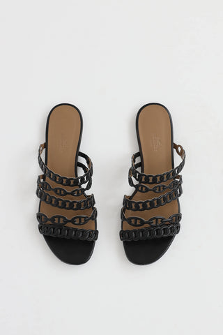 Hermès Leather Chain D'Ancre Sandal