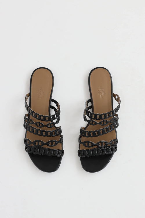 Hermès Leather Chain D'Ancre Sandal