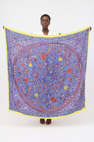 Hermès Silk L’Aimable Autorisation du Lalbhai 140 Scarf