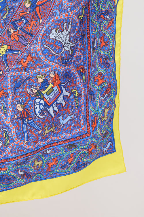 Hermès Silk L’Aimable Autorisation du Lalbhai 140 Scarf