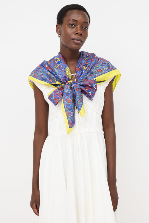 Hermès Silk L’Aimable Autorisation du Lalbhai 140 Scarf