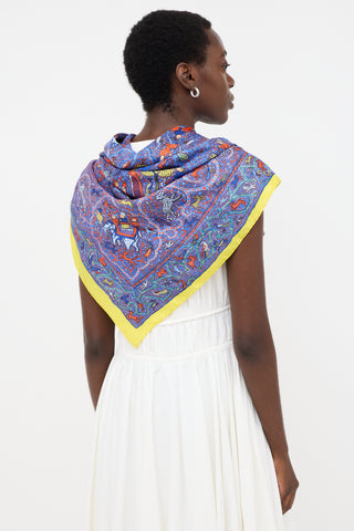 Hermès Silk L’Aimable Autorisation du Lalbhai 140 Scarf