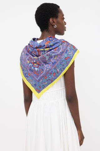 Hermès Silk L’Aimable Autorisation du Lalbhai 140 Scarf