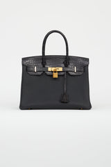 Hermès 2020 Noir Togo & Exotic Leather Birkin 30 Touch Bag