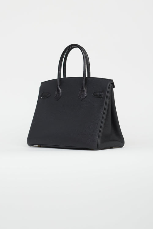Hermès 2020 Noir Togo & Exotic Leather Birkin 30 Touch Bag