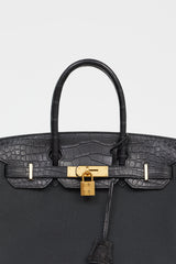 Hermès 2020 Noir Togo & Exotic Leather Birkin 30 Touch Bag