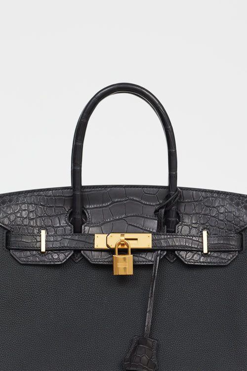 Hermès 2020 Noir Togo & Exotic Leather Birkin 30 Touch Bag