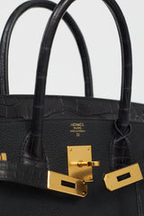 Hermès 2020 Noir Togo & Exotic Leather Birkin 30 Touch Bag