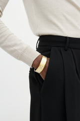 Hermès White & Gold Balcon Du Guadalquivir Bangle