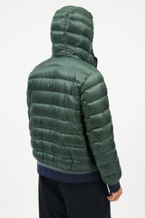 Herno Navy & Green Reversible Nylon Down Jacket