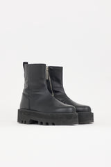 Heron Preston Leather Platform Boot