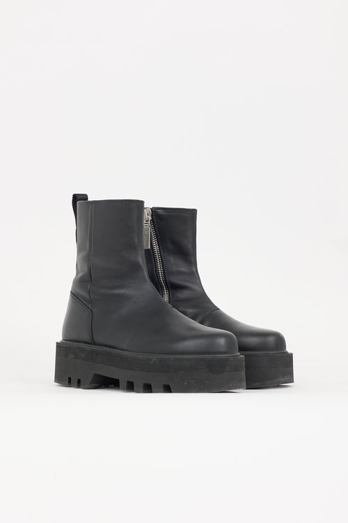 Heron Preston Leather Platform Boot