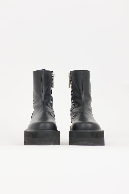Heron Preston Leather Platform Boot