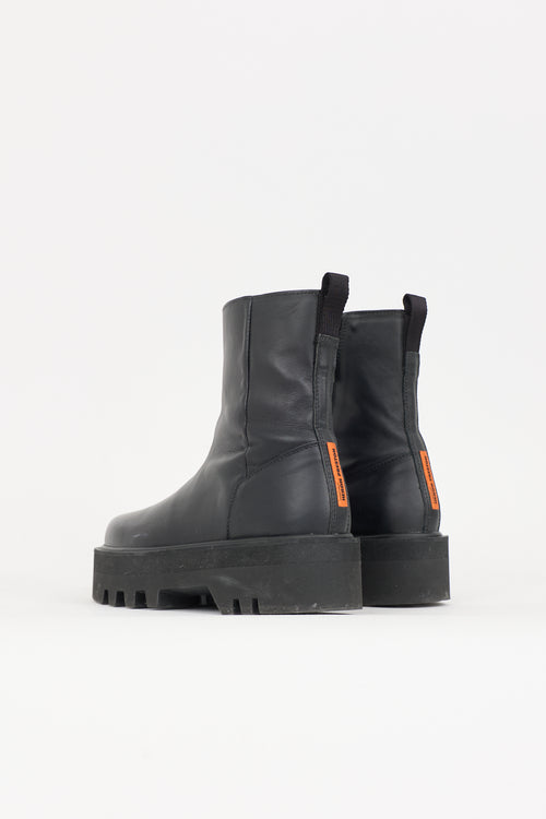 Heron Preston Leather Platform Boot