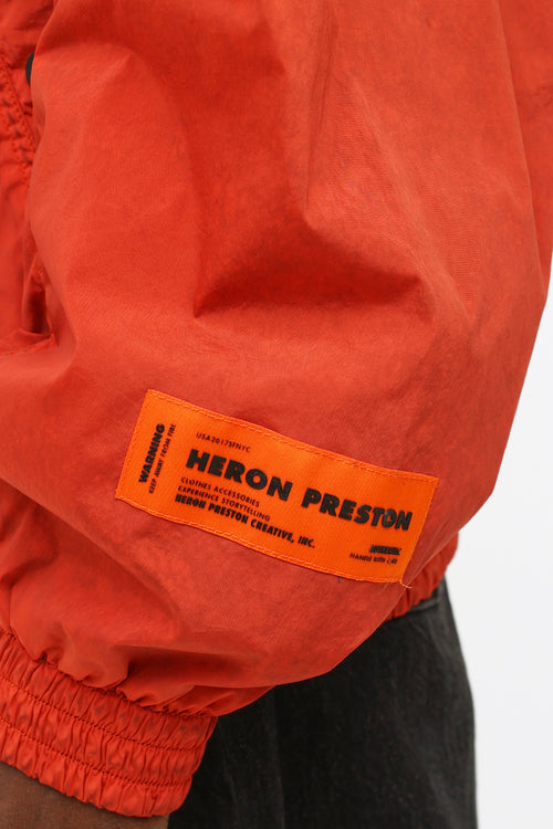 Heron Preston Burnt Orange Dots CTNMB Bomber Jacket