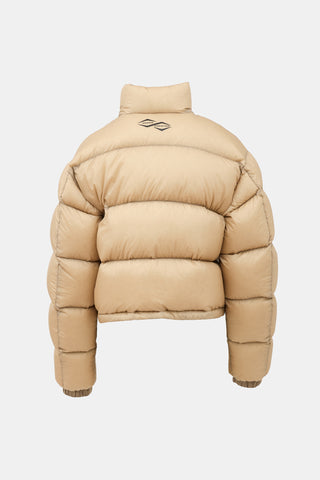 Treated Nylon & Down Puffer Jacket