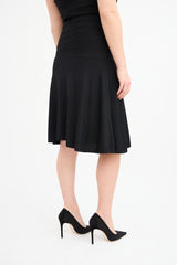 Hervé Léger Black Bandage Flounce Midi Skirt