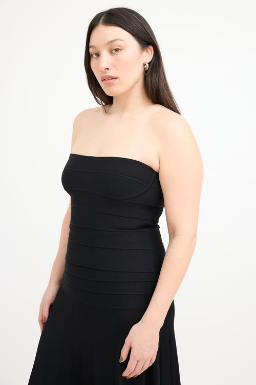 Hervé Léger Black Bandage Tube Top