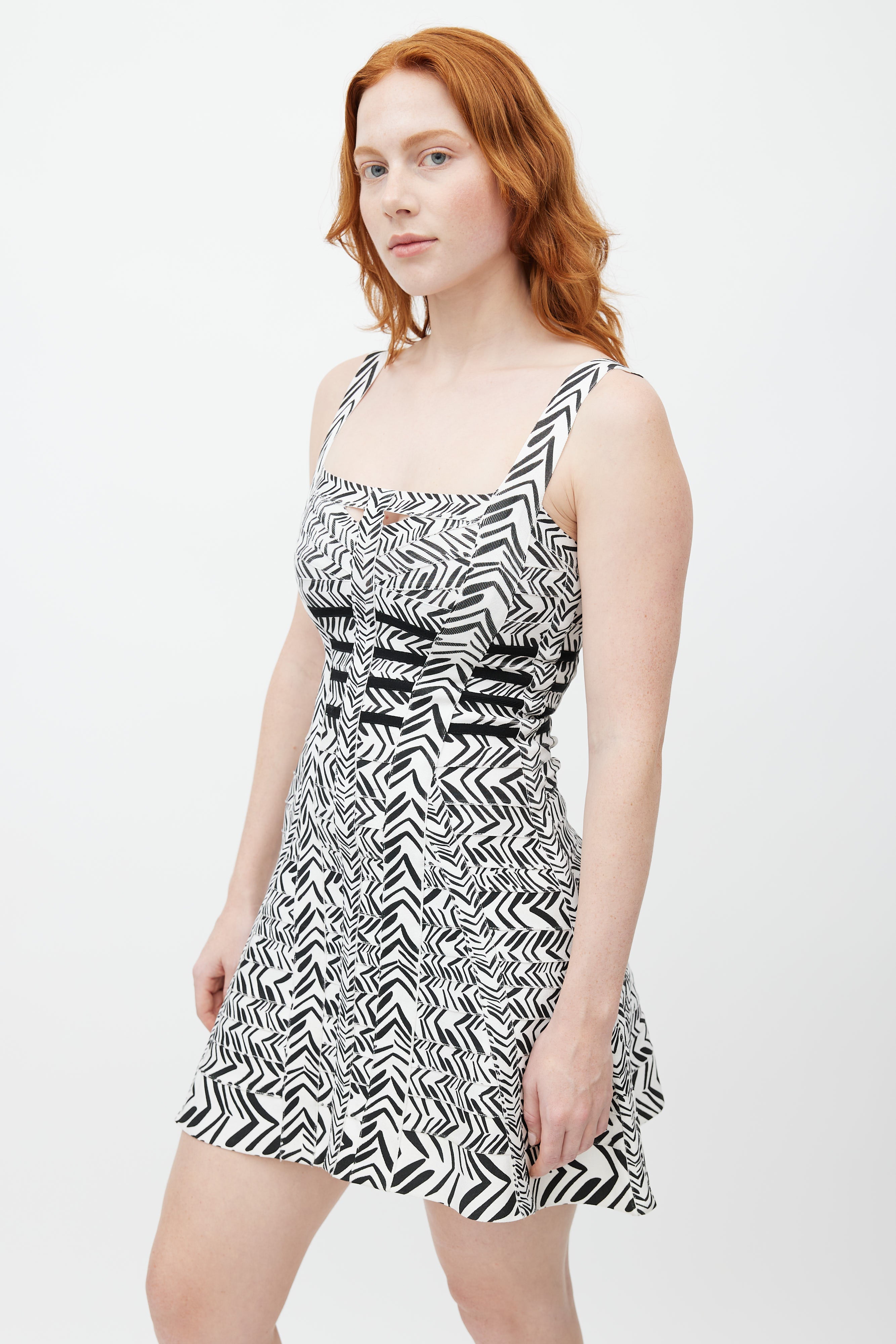 black and white herve leger dress The Opening Night Dress