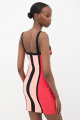 Hervè Legèr Colour Block Bandage Mini Dress
