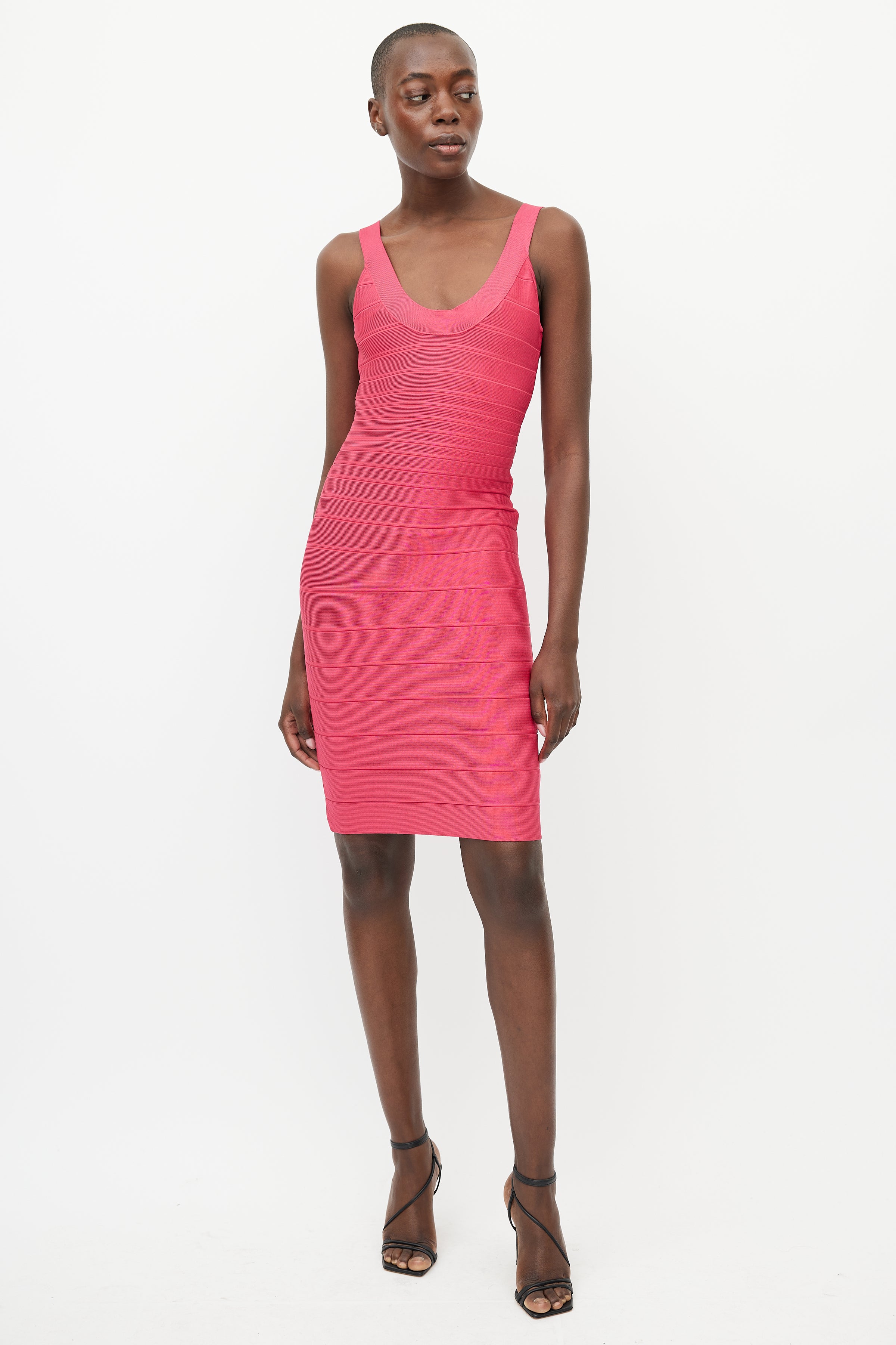 Herv Lger // Fuchsia Ribbed Sydney Bandage Dress VSP Consignment Herv Lger // Fuchsia Ribbed Sydney Bandage Dress VSP Consignment