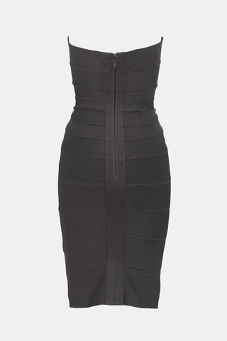Hervé Léger Strapless Bandage Dress