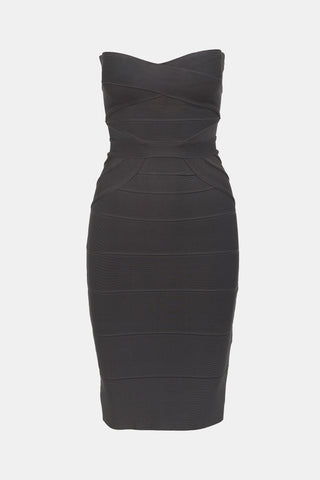 Hervé Léger Strapless Bandage Dress