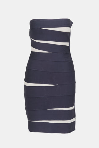 Hervé Léger Strapless Bandage Dress