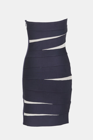 Hervé Léger Strapless Bandage Dress
