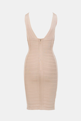 Hervé Léger V-Neck Bandage Dress