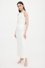 Hervé Léger Bandage Halter Maxi Dress