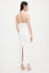 Hervé Léger Bandage Halter Maxi Dress