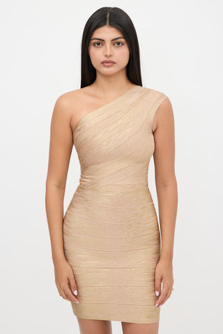 Hervé Léger Metallic Bandage Dress