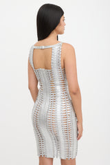 Hervé Léger Metallic Woven Bandage Dress