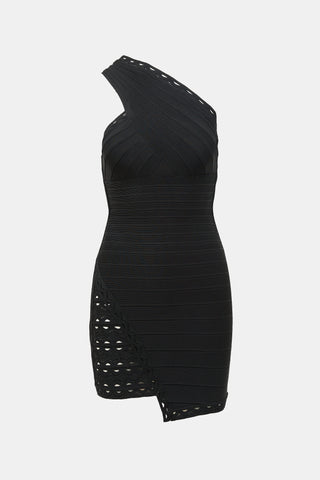 Hervé Léger Orleana Asymmetric Dress