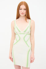 Hervé Léger V-Neck Bandage Dress