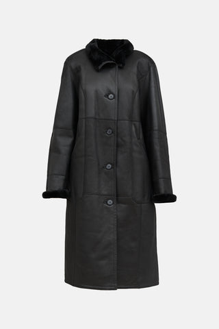 VSP ArchiveLeather Shearling Coat