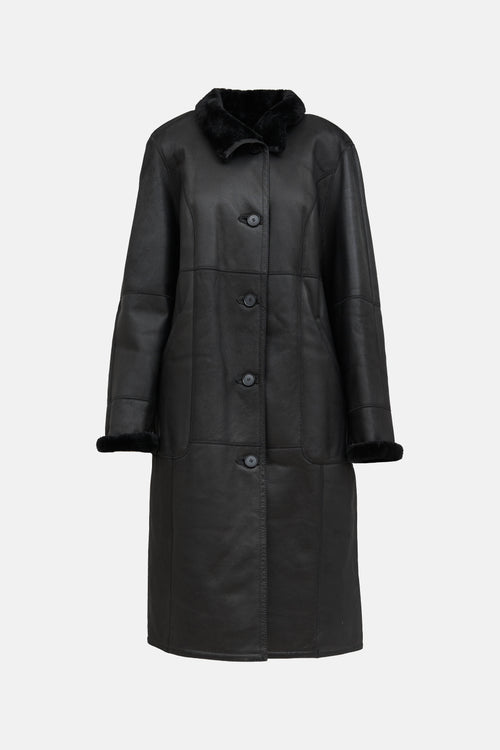 VSP ArchiveLeather Shearling Coat