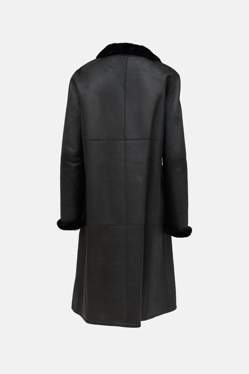 VSP ArchiveLeather Shearling Coat