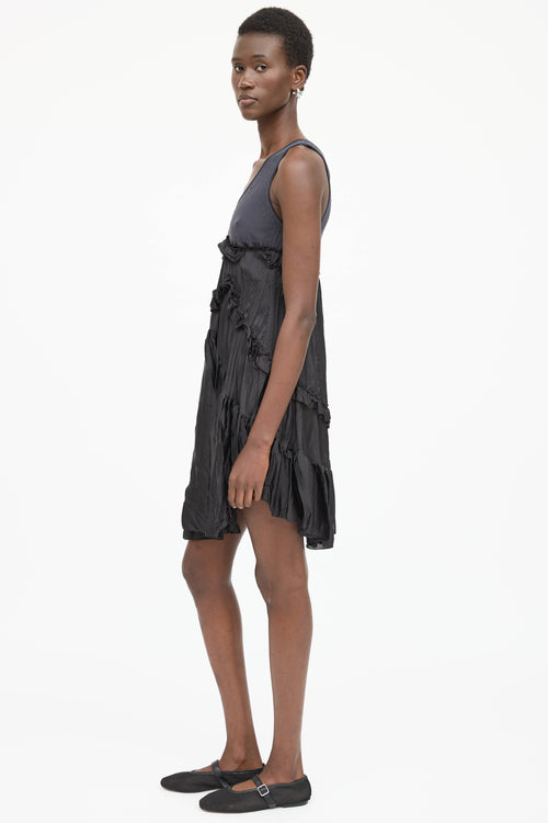 High Polka Dot Ruffle Dress