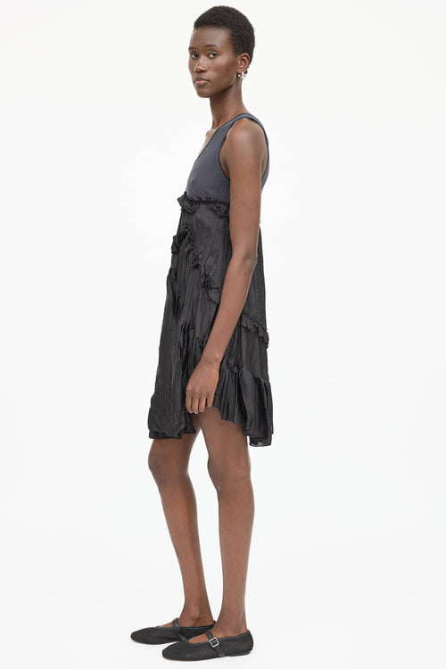 High Polka Dot Ruffle Dress