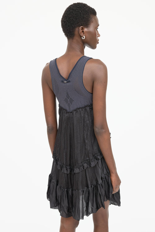 High Polka Dot Ruffle Dress