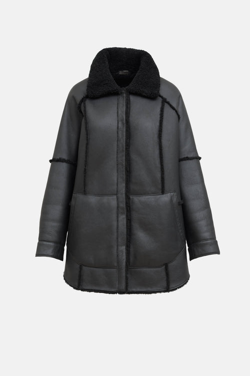 HISO Reversible Shearling and Leather Jacket