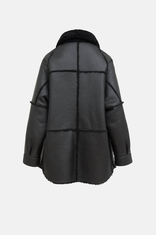 HISO Reversible Shearling and Leather Jacket