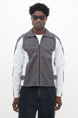 Hobby Wares Grey Colourblock Zip Up Jacket