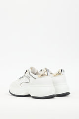 Hogan White & Black Leather Donna Sneaker