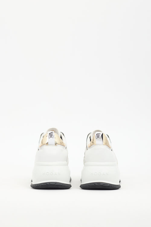 Hogan White & Black Leather Donna Sneaker