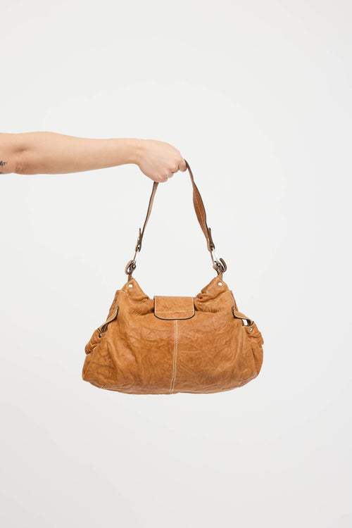 Leather Distressed Shoulder Bag