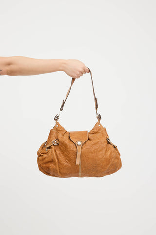 Leather Distressed Shoulder Bag